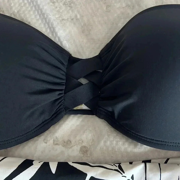 Bleu Rod Beattie Basket Case Shirred Molded Bandeau Swim Top and Bottom Size 14 - Picture 5 of 12